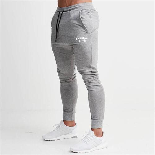 Muscular men's sports trousers, summer outdoor running trousers, thin fitness training pants, sweat-absorbent elastic foot pants