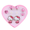 Children's earrings, ear clips, gift box, jewelry, cute decorations for princess with tassels, no pierced ears, Korean style