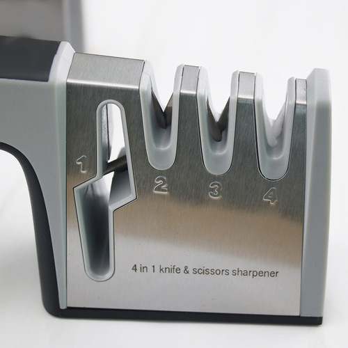 Household stainless steel knife sharpener multi-function handle kitchen tool scissors kitchen knife sharpening quick knife sharpener wholesale