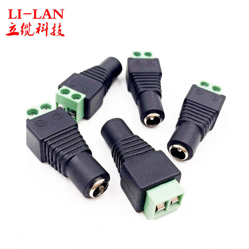 DC head Power female 5.5*2.1 Welding-free 12V surveillance camera DC male and female plug to green terminal