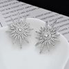 Fashionable hypoallergenic zirconium, earrings, European style, wholesale