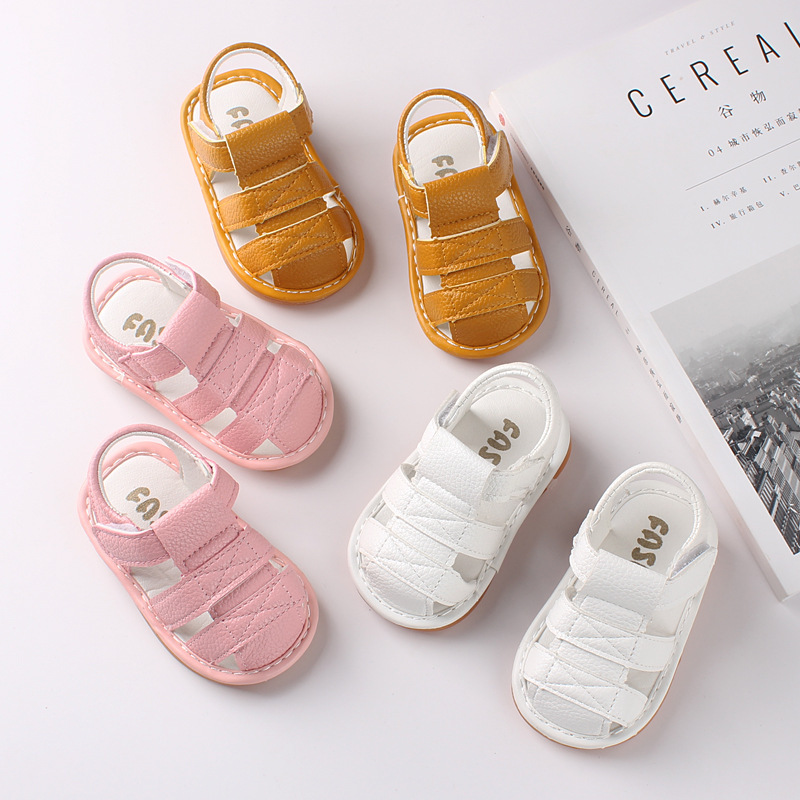 Summer Beef Tendon Soft Sole Girls' Shoes Baby Boys Children's toddler sandals 1-2 Years Old Soft Sole Baby Shoes Called 2284