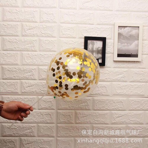 12-inch anti-static foam floating aluminum film round sheet large thick round confetti shiny balloons wholesale