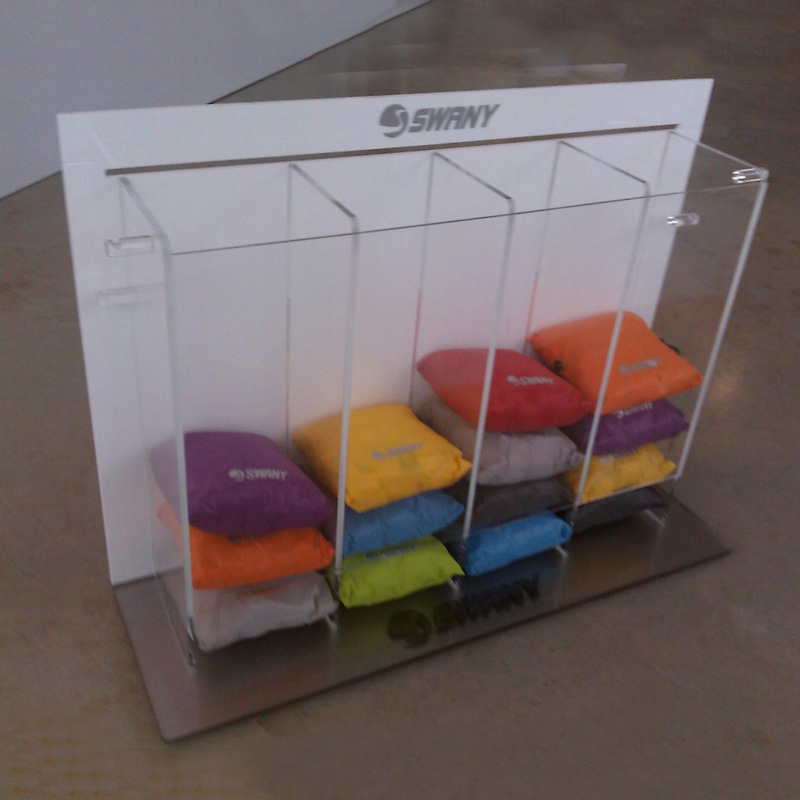 商场超市枕头陈列架 亚克力方枕展示架 磨砂U型促销柜 沙井工厂