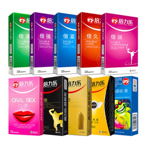 Bilele condom vibrates twice tight, times thin, charming G-spot luminous finger condom, wolf teeth condom, adult family planning