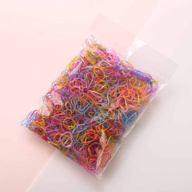AliExpress 200/1000 piezas lindo chica desechable elástico anillo de pelo Cola de Caballo cinturón de goma accesorios para el cabello de los niños