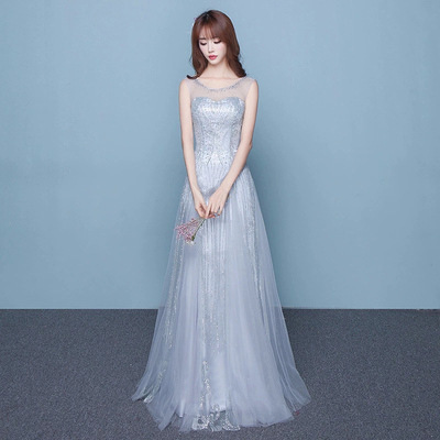 Golden Long Gown 2026 New Style Sequined Elegant Socialite Style Slim-Fit Banquet Hostess Women's Evening Dress Golden Long Gown 2026 New Style Sequined Elegant Socialite Style Slim-Fit Banquet Hostess Women's Evening Dress
