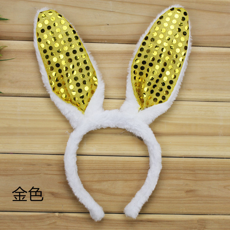 Rendimiento de dibujos animados animal tocado pequeño conejo blanco oído tocado diadema conejo oreja conejito chica