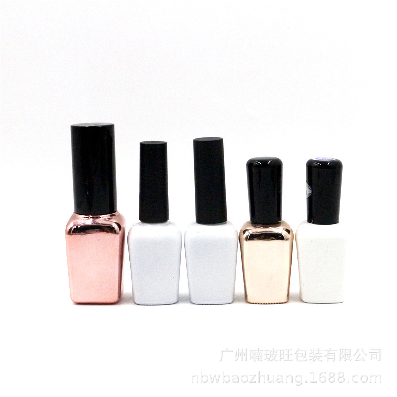 10ml 15ml方形喷涂甲油 玻璃指甲油瓶 可丝印指甲油瓶批发