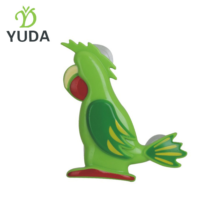 家庭温度计吸盘卡通小鹦鹉园林温度计 室内外温度计