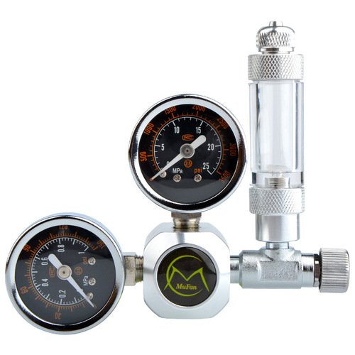 Mufan carbon dioxide large double meter co2 with pressure reducing valve aquatic plants aquarium electromagnetic pressure gauge
