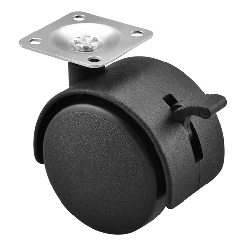 Office furniture casters circlip insert rod screw thread universal caster flat plastic nylon caster impulse wholesale price