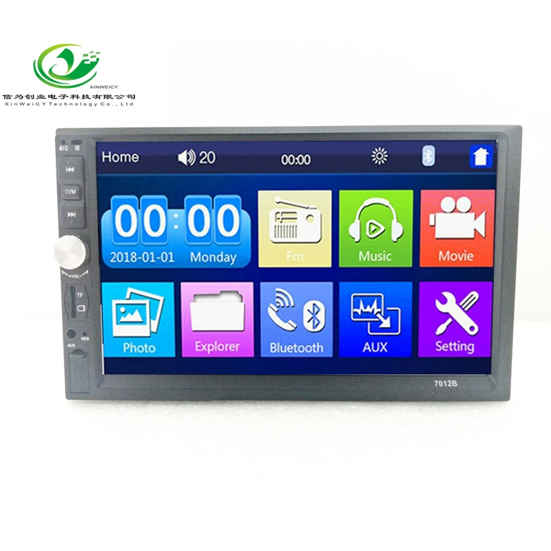 7012B 7inch Автомобильный MP5-плеер 2DIN, автомобильное радио с Bluetooth, подключением к телефону MP3/MP4 и функцией дублирования экрана