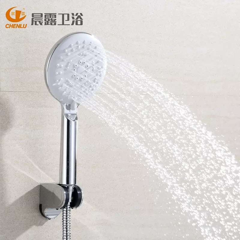 自动除污增压大花洒圆型喷头手持洗澡花洒工程家用自动清洁手喷