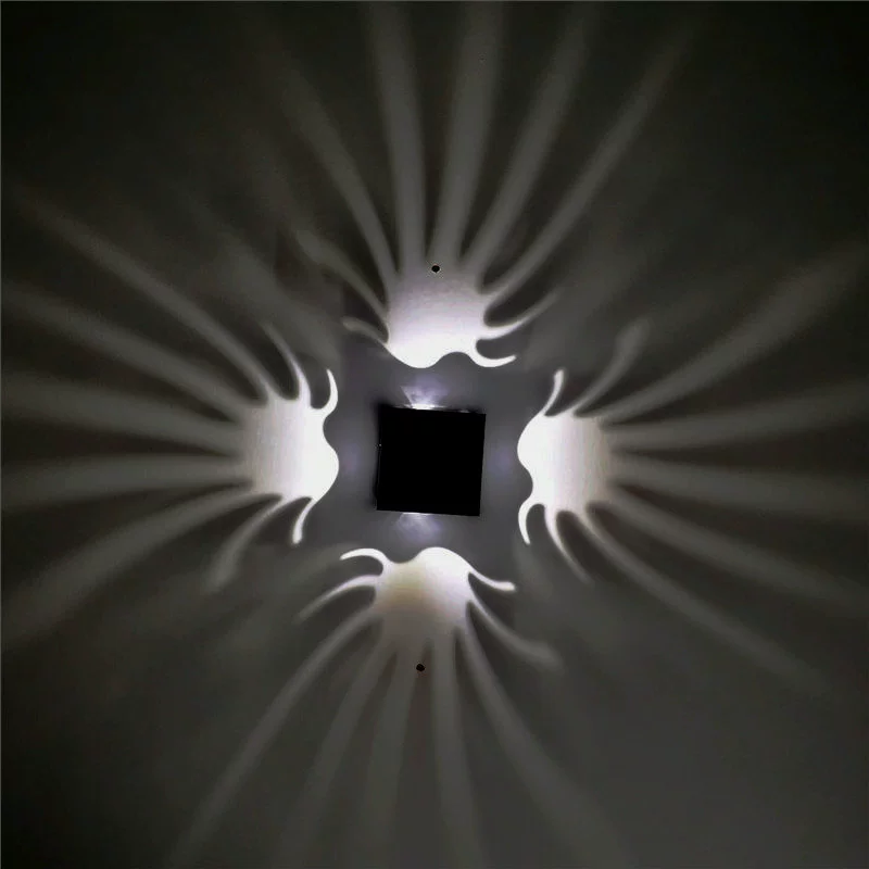 LED квадратная креативная бра для спальни, освещение коридора, 3W