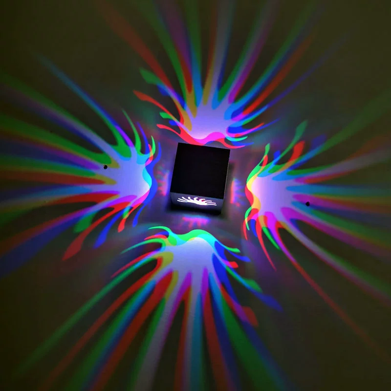 LED квадратная креативная бра для спальни, освещение коридора, 3W