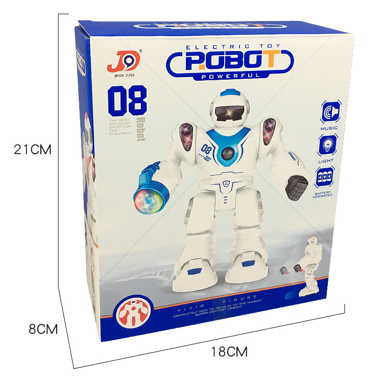 Robot Bailarín Eléctrico de Juguete de Plástico con Luz Cambiante y Música