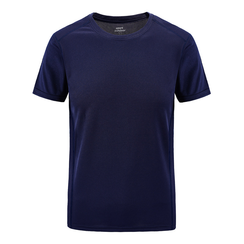 2024 Summer Men's Outdoor Casual Quick-Dry T-Shirt Plus Size Solid Color Stretch T-Shirt for Sports and Leisure