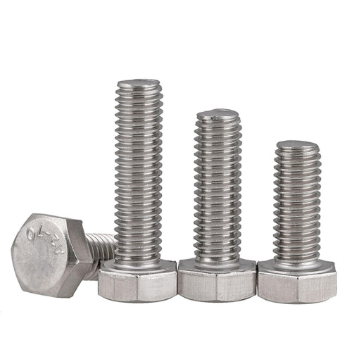 304 stainless steel fine thread hexagonal bolt M6 M8 M10 M12 M14 M16 M20, DIN933 hexagonal bolt