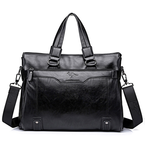 Men's bag soft leather handbag Yingfei Kangaroo business briefcase crossbody bag large capacity men's computer bag shoulder bag
