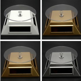 037 双用 太阳能展台旋转展示台  手机转盘 珠宝展台 展示架