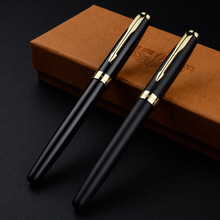 英雄宝珠笔1502商务办公金属笔杆黑色签字笔礼品笔可定logo刻字笔