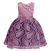 跨境ins儿童礼服裙 新款连衣裙设计感女童绣花女孩公主裙一件代发