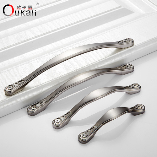 Factory Direct Sale Modern Minimalist Double White Double Gold Zinc Alloy Furniture Handle Kitchen Cabinet Wardrobe Accessories Hardware