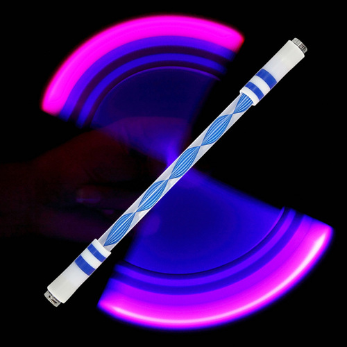 Rotary Pen Wholesale Light Rotary Pen Acrylic Transparent Glass Model Resistant to Novice Rotary Pen Cool Colorful Slow Flashing Light