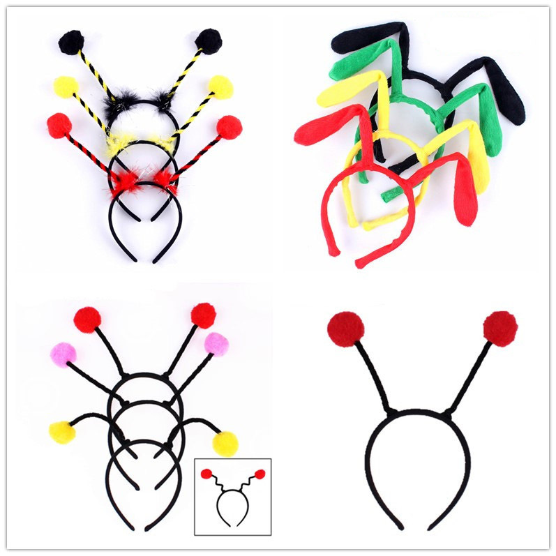 1 61 animal pelo bola diadema accesorios para el cabello tocado de dibujos animados Ant abeja diadema