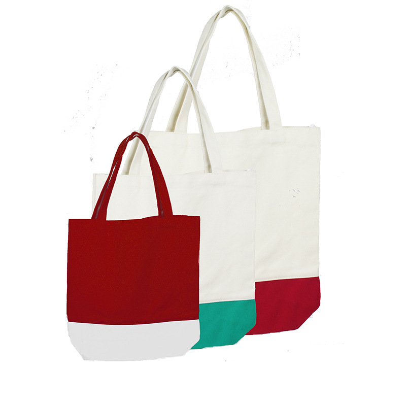 帆布手提袋 logo棉布袋 彩色印花广告购物袋 空白环保袋现货