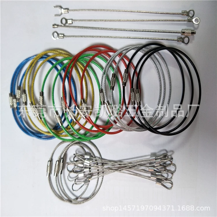 Поставьте все виды покрынного цветом талрепа описания машины бирки металла нержавеющей стали кольца 1,5*150mm веревочки провода