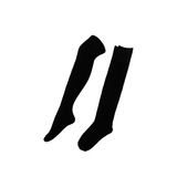 Новые японские колледжи Ya Yi Ge Универсальные носки JK, хлопок, хлопок, черно -белый, черно -белый, коленные носки, ya yi grid