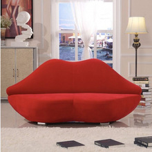 创意个性三人沙发现代简约网红嘴唇小户型客厅卧室布艺懒人小沙发