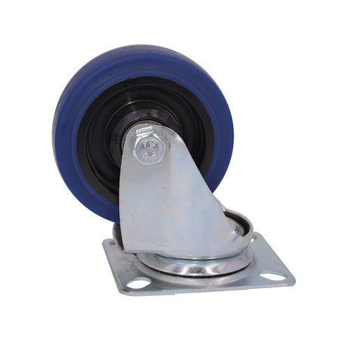 Vector wheelbarrow push cart, 4-inch and 5-inch polyurethane PU, restaurant noise reduction, wear-resistant industrial casters, flat plate trolley