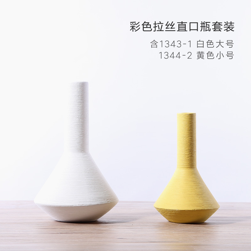 Ins moderno minimalista morandi jarrón de cerámica decoración diseñador nórdico decoración suave decoración del hogar al por mayor