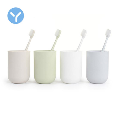 White Wash cup PP Cups Simplicity Plain colour lovers Toothbrush cup Cup Plastic cup Toothbrush holder 1