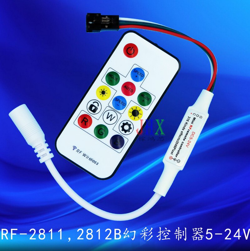 14-Key Rf Fantasy Controller Smart 12V Voltage 300 Full-Color Effect Led Light Strip Running Water Controller