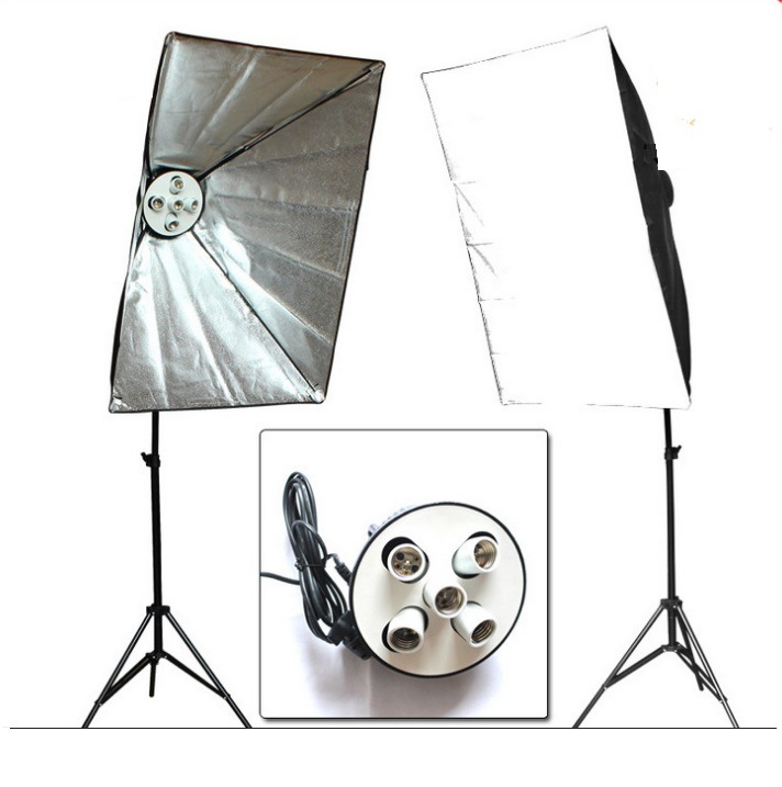 五灯头柔光箱5070CM  多尺寸可供 内外柔光布 陶瓷灯座 金属内圈