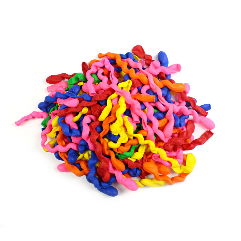 Suministros de boda decoración de la sala de bodas globo de látex en espiral grueso tornillo globo torsión bola de vapor barra mágica