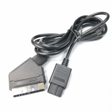 适用于N64/NGC/超任RGB对扫把头线 N64 Scart RGB Cable 现货1.8M