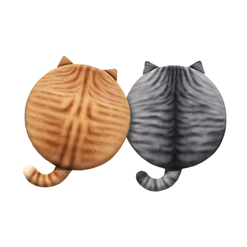 Cat style cute cartoon seat cushion memory foam car warm animal seat cushion cat personality creative round seat cushion