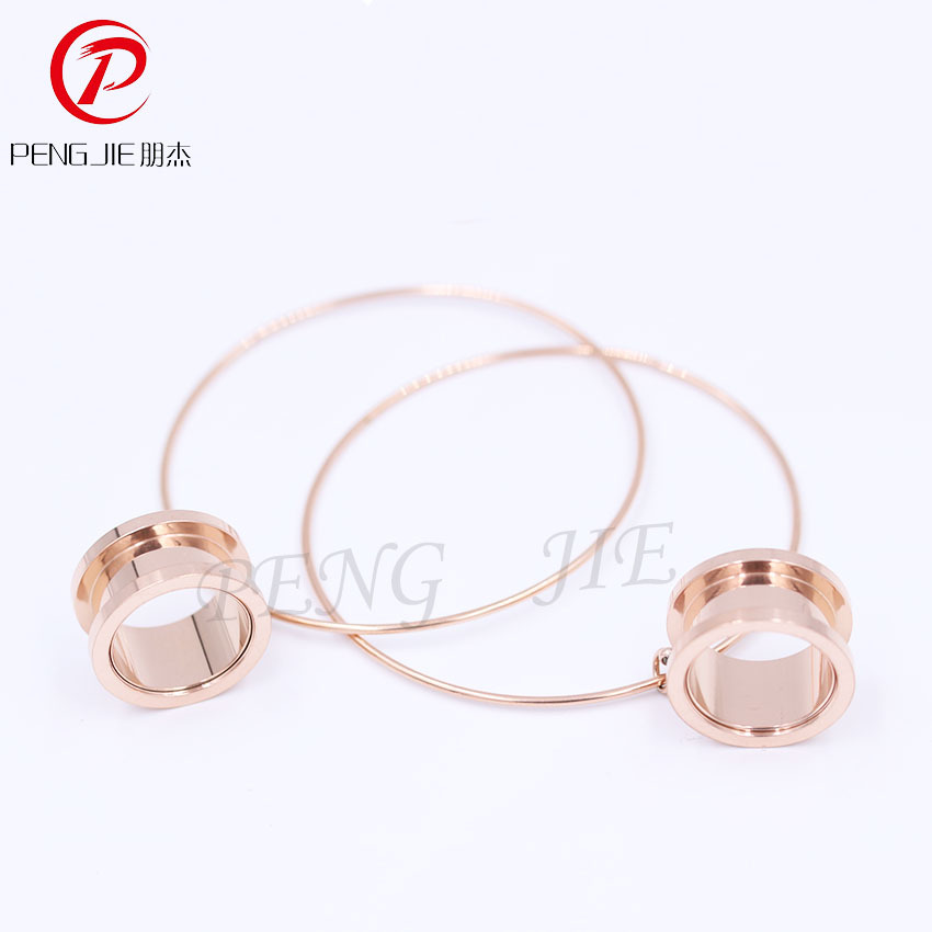 [Suministro directo de fábrica] Pengjie nuevo acero inoxidable multi-funcional colgante anillo pendientes oído expansor piercing joyería