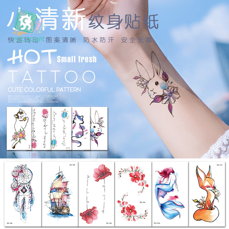 Cross-border source waterproof tattoo stickers ins style clavicle fashion personality beautiful temporary small fresh tattoo stickers
