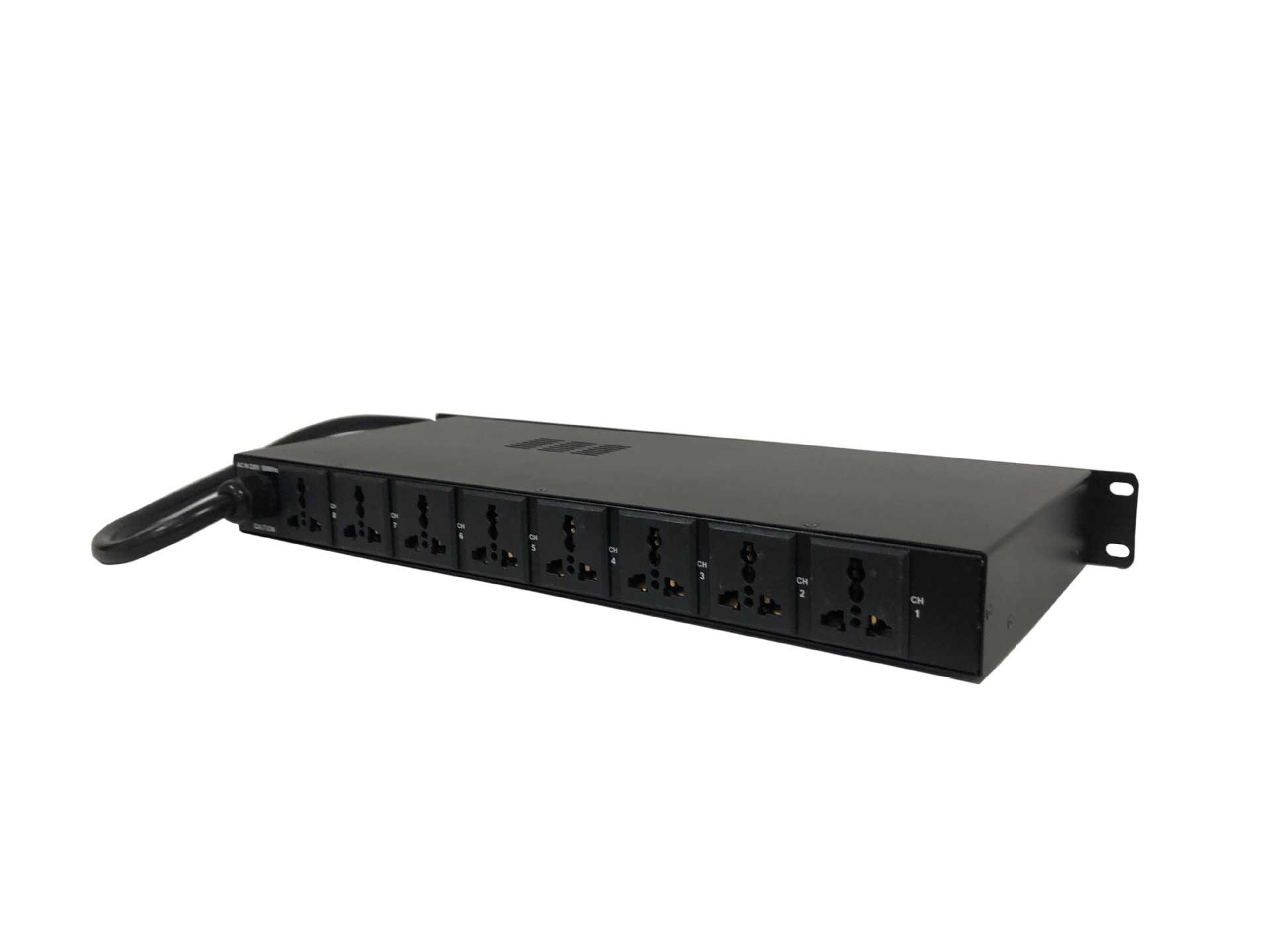 Secuenciador de Alimentación SR-328V 8 Vías Fibra de Vidrio con Pantalla, 8 Vías para Escenario y Conferencias