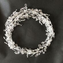 1.5米婚礼装饰水晶串 铝线扁水滴亚克力串枝婚庆道具装饰摄影道具