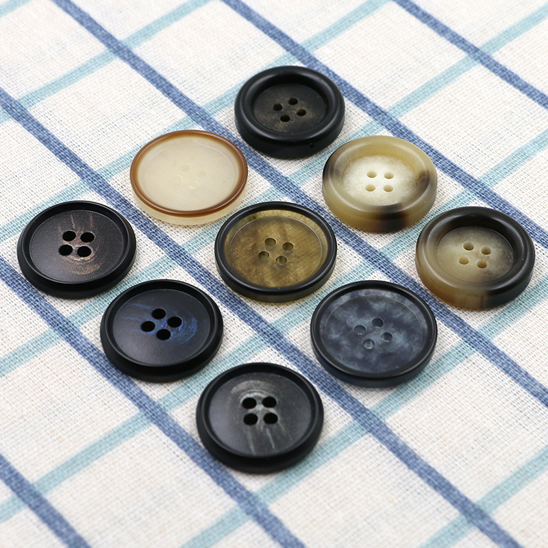 树脂哑光花纹扣子毛呢大衣女风衣纽扣男士正装西服裤子钮扣