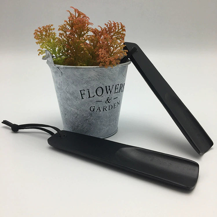 Lotus Wood рожок для обуви черный короткий деревянный рожок для обуви оптом с шнурком из воловьей кожи логотип рожка для обуви может быть изготовлен