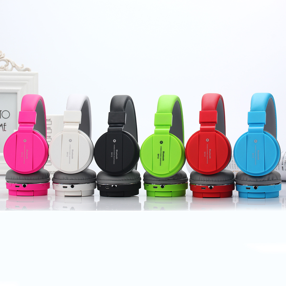 Auriculares Bluetooth 5,0 ventas directas de fábrica nuevo SH12 auriculares deportes tarjeta plegable auriculares inalámbricos Bluetooth