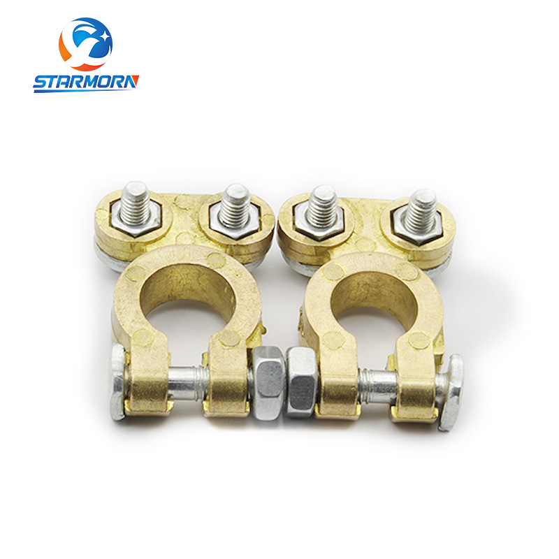 Hejian fábrica de piezas de automóviles accesorios de la batería del coche pila de la batería de cobre clip de pescado conector de hardware de latón